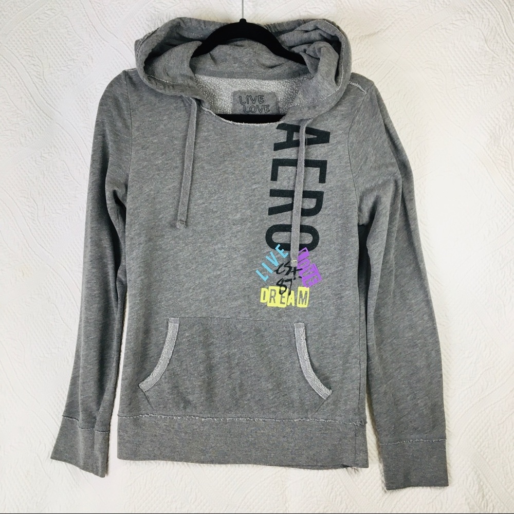 Retro, Aero gray hoodie sweatshirt size medium